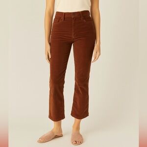 Mother The Tom Cat Ankle Corduroy Pants Hopscotch Brown 28 spring summer